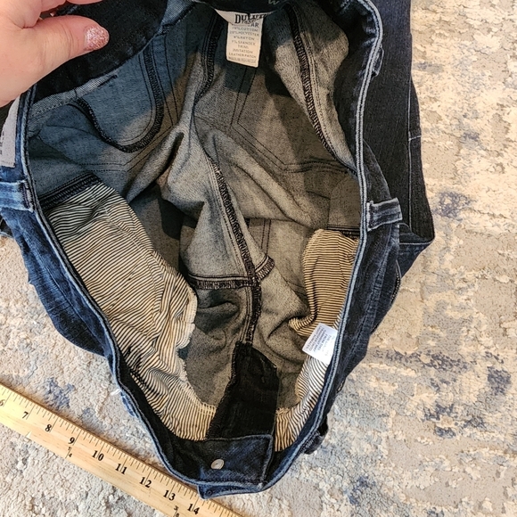 Duluth Trading Double Chapped work denim skinny leg darkwash Jeans. Size 12. - Picture 11 of 16
